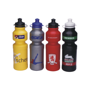 Bottiglia d'acqua in plastica atletica